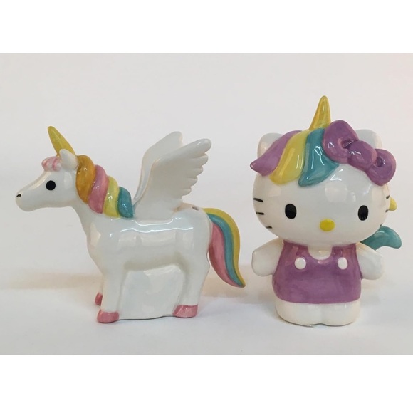 Sanrio Hello Kitty x Blue Sky Clayworks Hello Kitty Unicorn Salt and Pepper Set - Picture 2 of 6